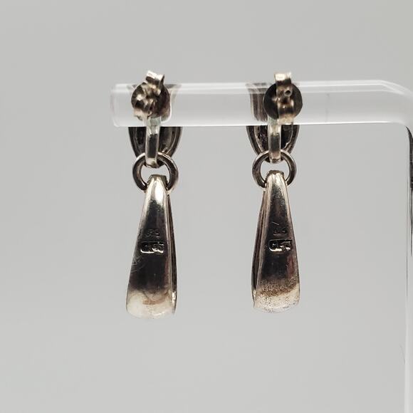 Lot of 3 Sterling Silver Marcasite Dangle Earrings Pierced - Picture 5 of 16